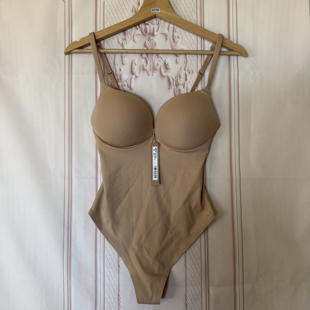 Skims Ultimate Body Push-Up Thong Bodysuit In Clay Size XS NWT $144
